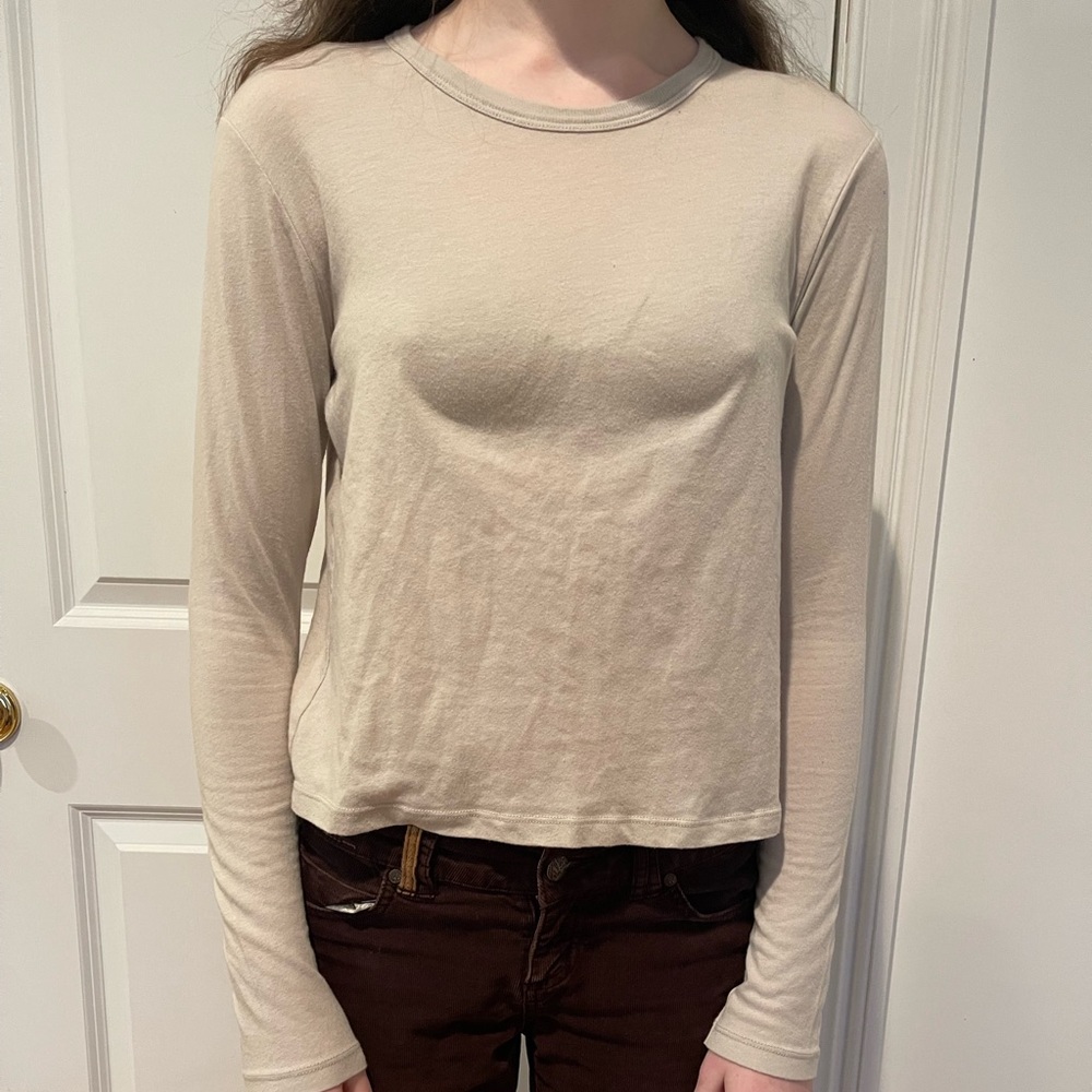 Grey long sleeve top. Brand: Brandy Melville. Size: one size